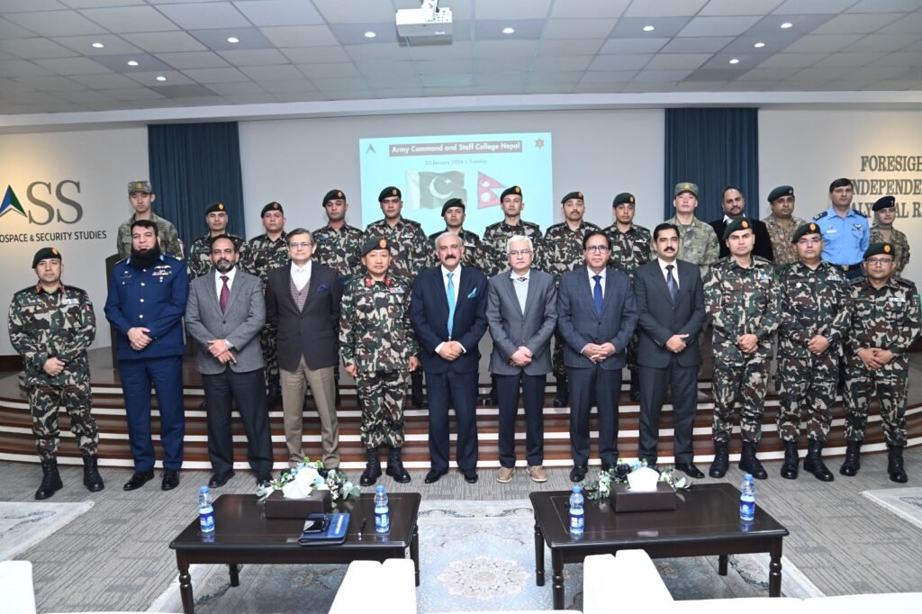 Nepal Army Command and Staff College delegation meeting CASS officials in Islamabad
