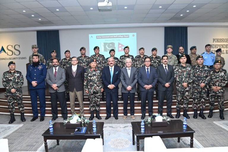 Nepal Army Command and Staff College delegation meeting CASS officials in Islamabad