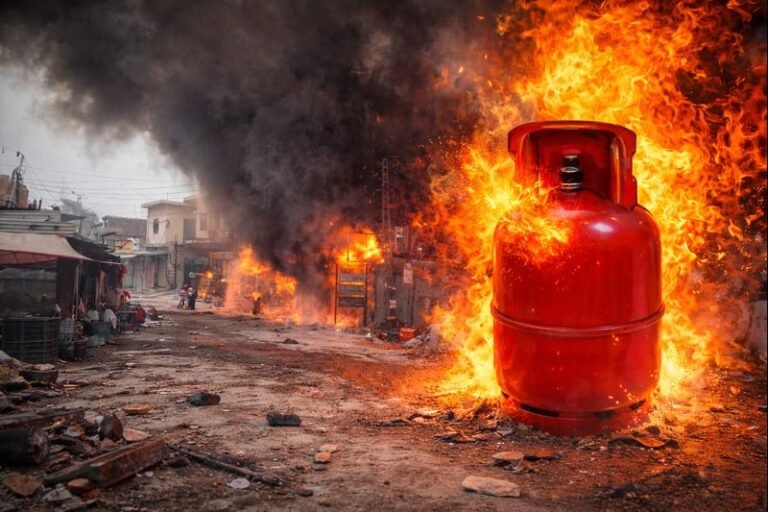 Another gas cylinder blast reported in Islamabad in January 2026 Rescue teams respond after a gas cylinder blast at a shop in Sharifabad, Koral, Islamabad.
