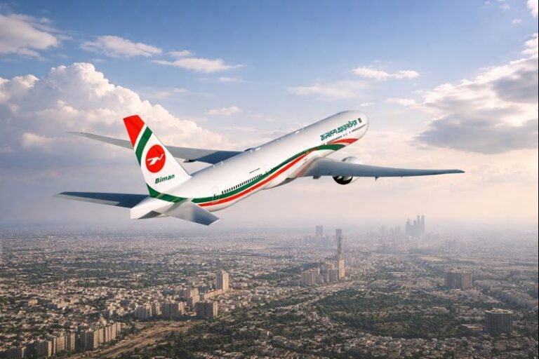 A Biman Bangladesh Airlines aircraft arrives in Karachi as Bangladesh Pakistan direct flights resume after a long suspension.