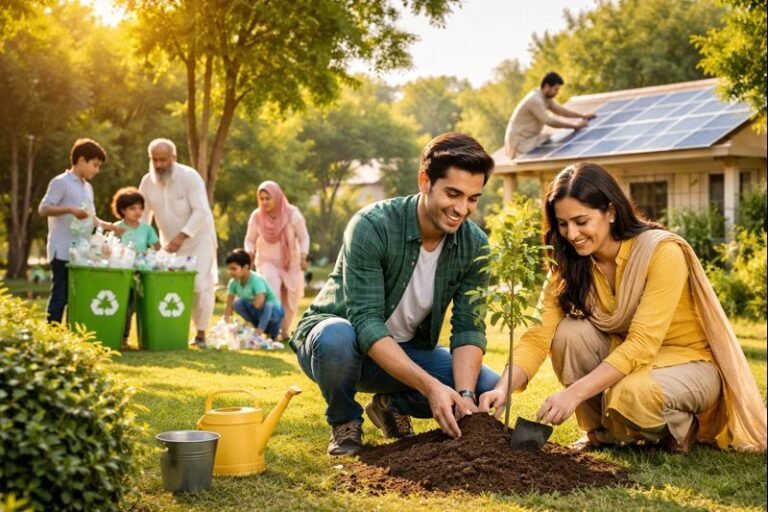 Residents participate in eco-friendly activities under the CM Punjab Green Credit Program to earn financial rewards.