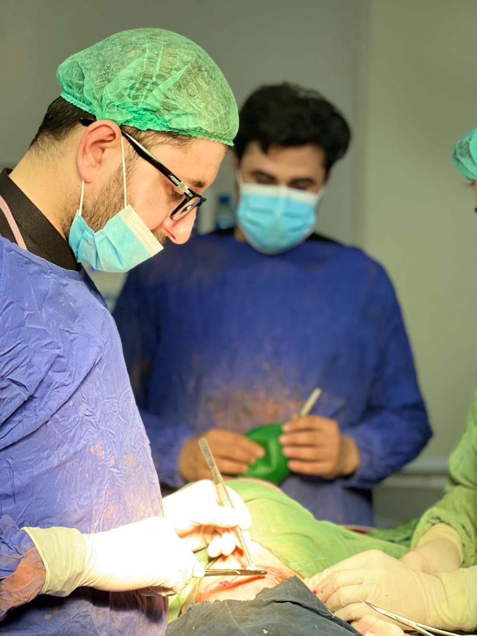 Complex surgery performed by pediatric surgical team