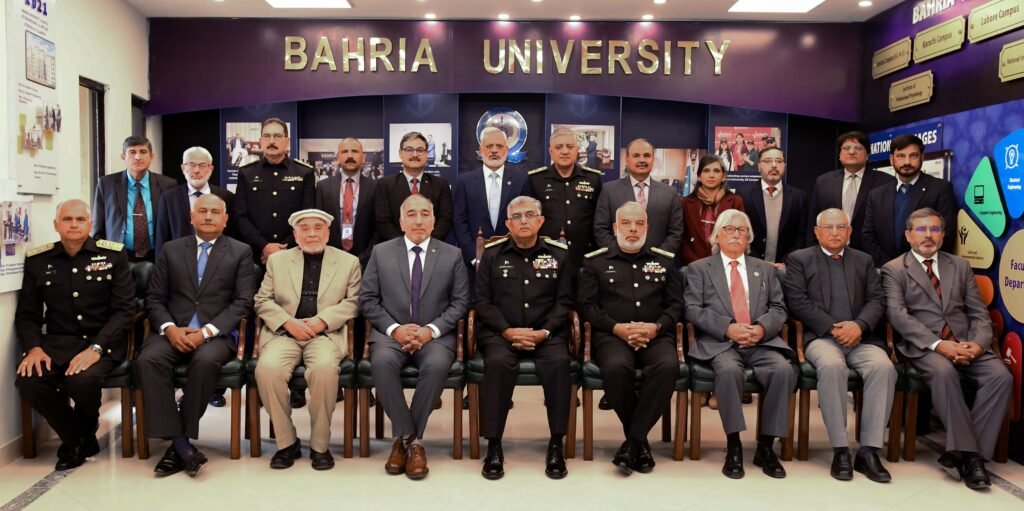 Naval Chief Admiral Naveed Ashraf chairs the Bahria University Board of Governors meeting in Islamabad.