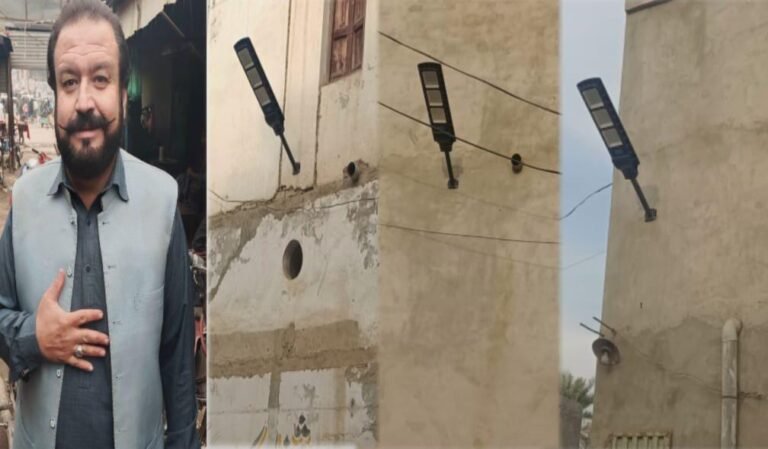Solar street lights installed on market walls in Tank spark concerns over quality and effectiveness.