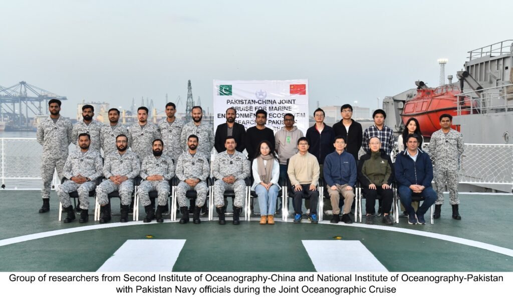 Pakistan Navy vessel PNS Behr Masah supports Pakistan–China Joint Oceanographic Cruise in the North Arabian Sea.