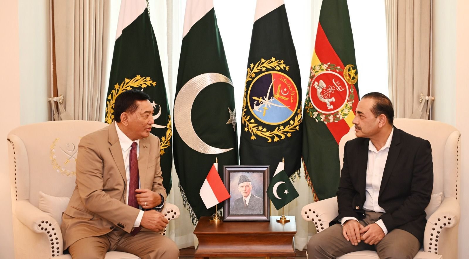 Indonesian defence minister meets COAS Asim Munir at GHQ