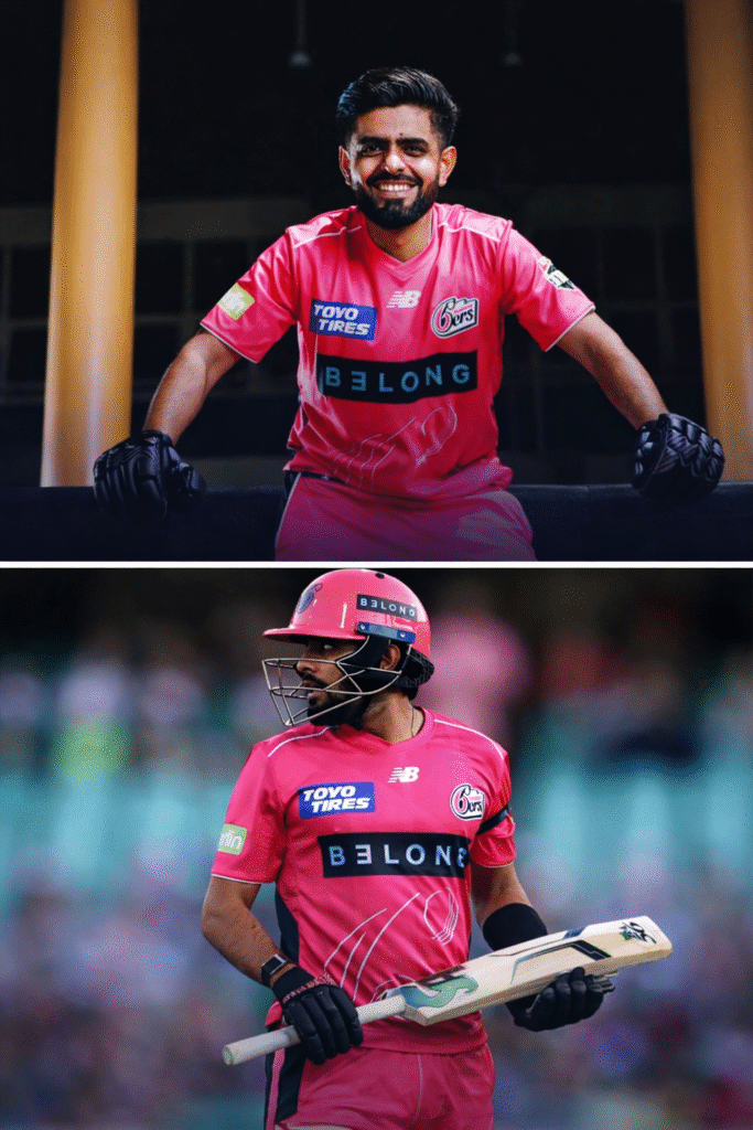 Babar Azam during his Big Bash League appearance for Sydney Sixers