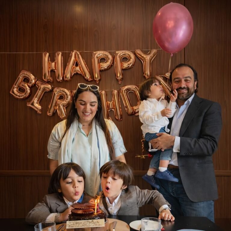 Bakhtawar Bhutto Zardari celebrates her 36th birthday with her husband and sons in a family gathering.