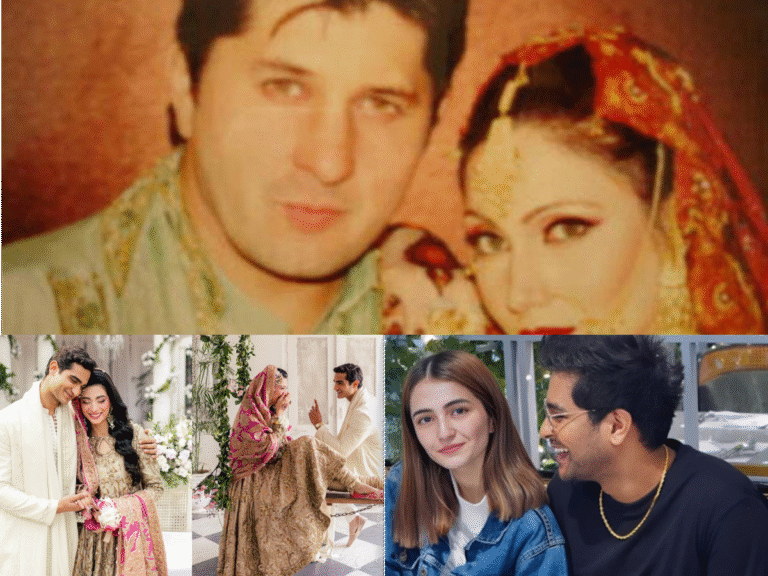 A collage highlighting Pakistani celebrity divorces in 2025 that drew public attention across entertainment and sports.