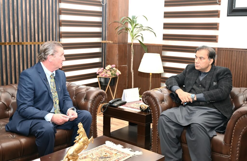CDA Chairman Muhammad Ali Randhawa meets UN officials to discuss carbon credits and environmental protection in Islamabad.