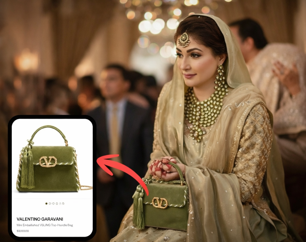 Maryam Nawaz’s Luxury Bag Sparks Debate at Son’s Wedding