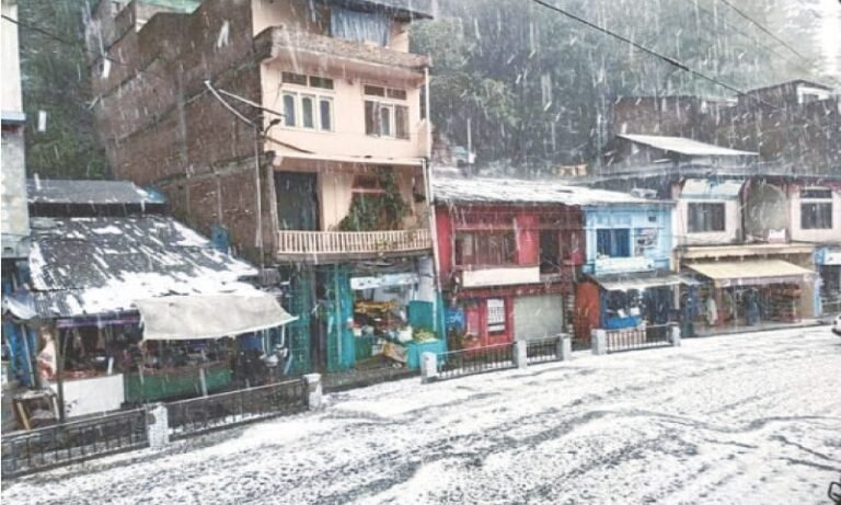 Rain and snowfall in Shangla district after weeks of dry and freezing weather