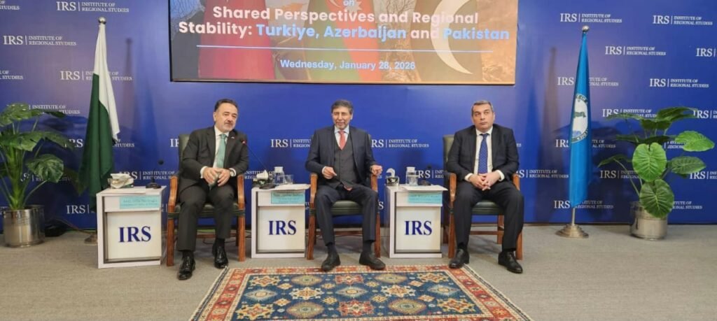 Ambassadors of Türkiye and Azerbaijan urge deeper cooperation with Pakistan at an IRS seminar, highlighting trilateral ties and regional stability.