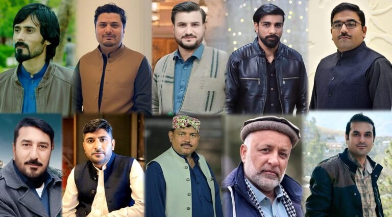 Members of the Video Journalists Forum during elections at Peshawar Press Club