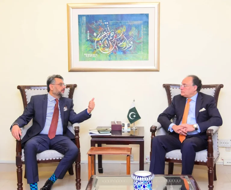 Finance Minister Aurangzeb meets KP officials to pledge support for provincial financial claims under the NFC.