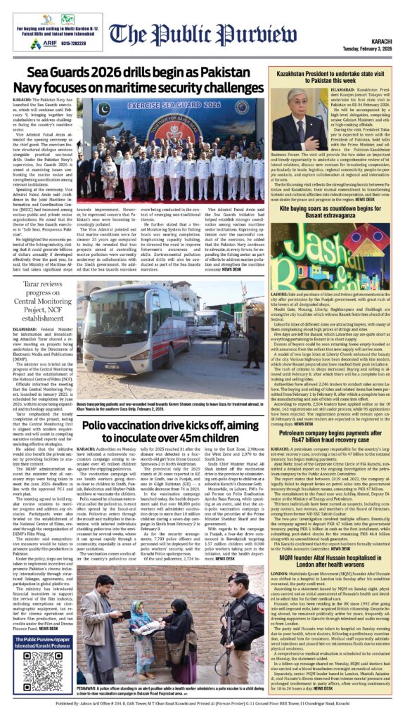 Back 03-02-2026 Karachi