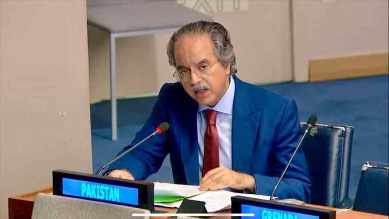 Pakistan’s ambassador addresses the UN Security Council on designating the BLA as a terrorist organisation.