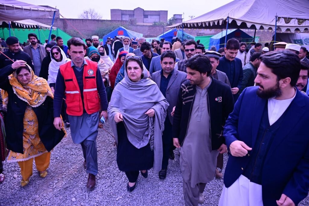BISP chairperson reviews IDP registration facilities in Bara, Khyber