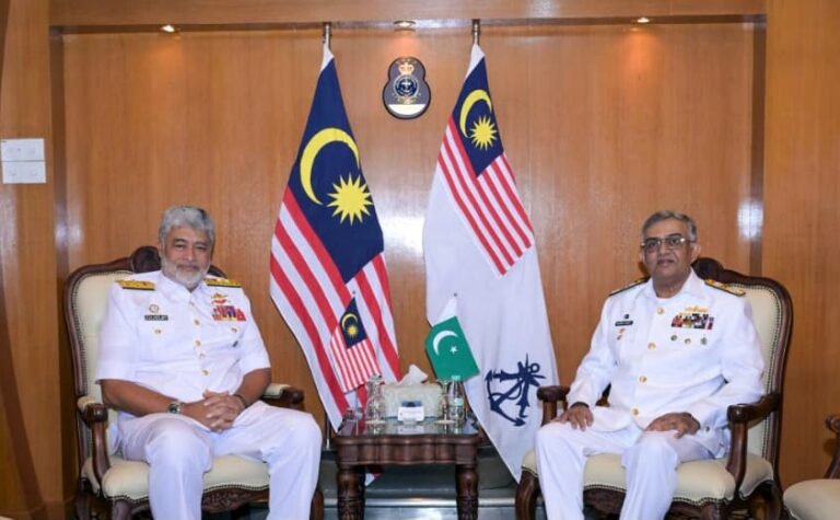 Pakistan Navy chief Admiral Naveed Ashraf during his official visit to Malaysia to strengthen naval cooperation.