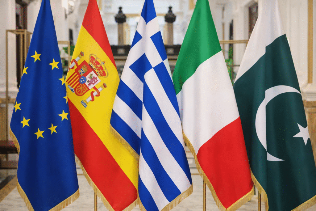 Interior ministers of Pakistan, Italy, Spain and Greece meet in Rome to discuss strategy to curb illegal immigration.