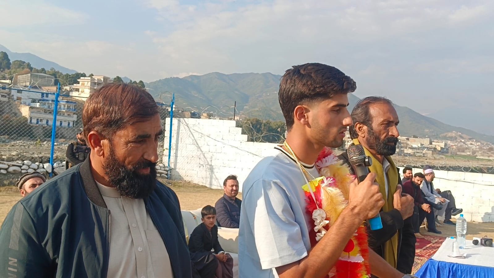 Grand welcome held in Lower Dir for Pakistan U-19 fast bowler Muhammad Siyam