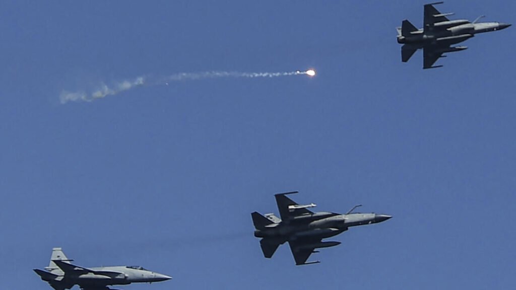 Pakistan airstrikes in Afghanistan during Operation Ghazab Lil Haq targeting militant infrastructure in Kandahar.