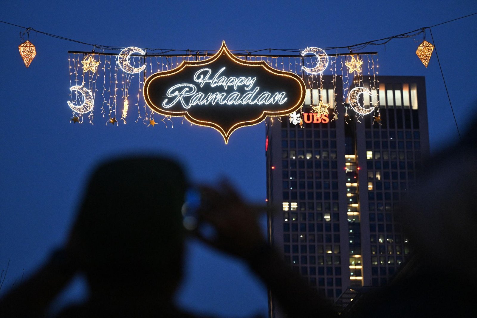 Frankfurt lights up for Ramadan for first time in city’s history