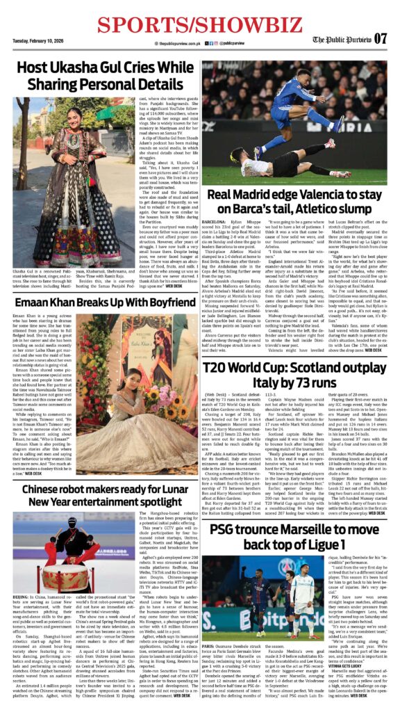 Sports/Showbiz 10-02-2026