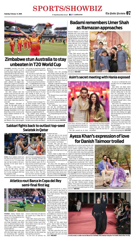 Sports/Showbiz 14-02-2026