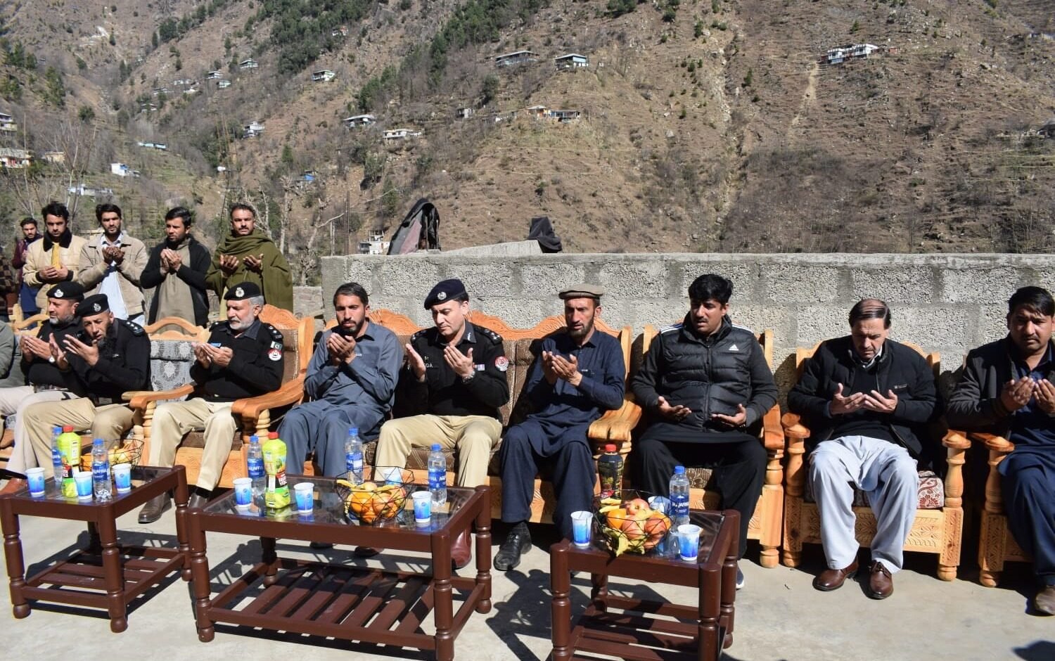 RPO Malakand visits homes of Shangla police martyrs after operation against Fitna Al-Khawarij