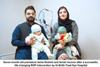 Al-Shifa intervention prevents blindness in premature twins Up to 45 pc of preterm babies risk ROP, doctors warn Trust calls for mandatory newborn eye screening
