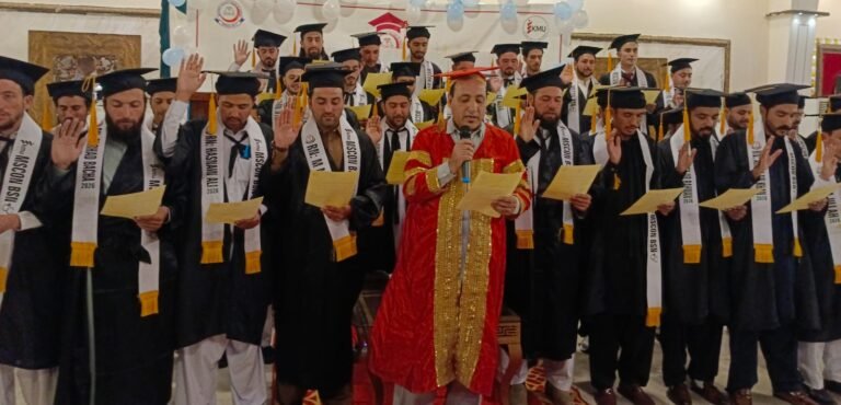 Musrat Shaukat College of Nursing holds annual convocation in Timergara Graduating students at Musrat Shaukat College of Nursing convocation ceremony in Timergara.