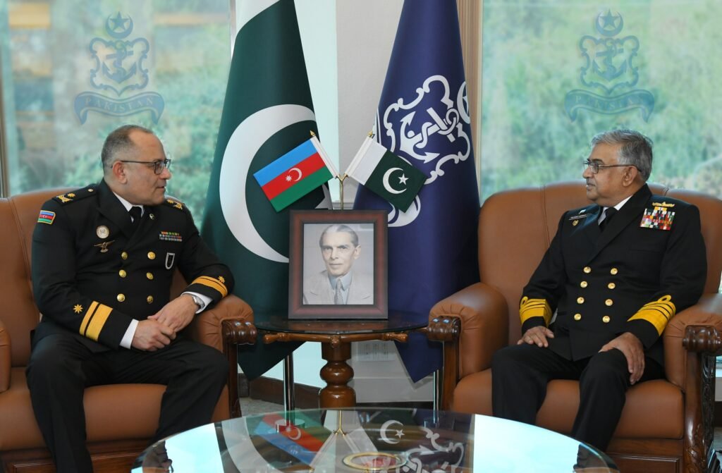 Commander Azerbaijan Naval Forces meets Pakistan Navy chief in Islamabad Azerbaijan Navy commander meets Pakistan Navy chief during an official visit to Naval Headquarters in Islamabad.