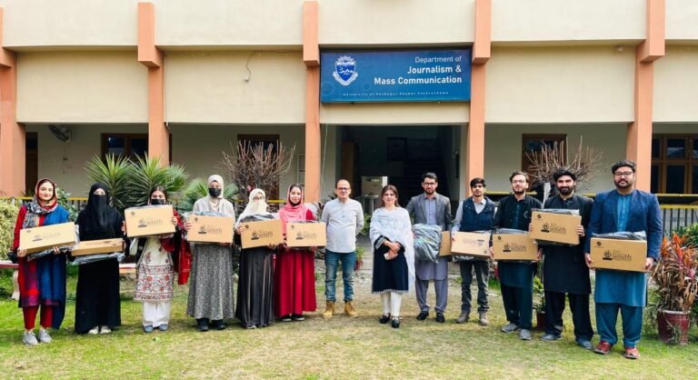 University of Peshawar journalism students receive laptops under PM scheme