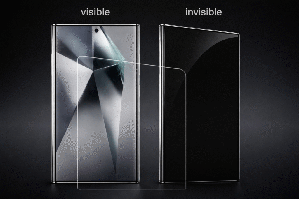 Samsung reveals app-level privacy display for Galaxy S26 Ultra, moving beyond screen filters Samsung Galaxy S26 Ultra showing app-level privacy display feature in action
