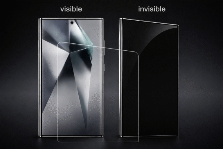 Samsung Galaxy S26 Ultra showing app-level privacy display feature in action