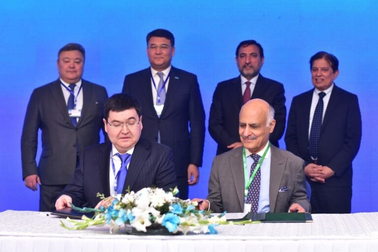 TCS Group officials sign MoUs with Kazakhstan counterparts at the Pakistan–Kazakhstan Business Forum in Islamabad.
