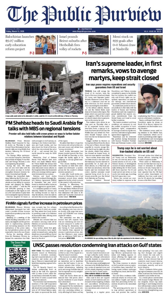Front 13-03-2026 Karachi