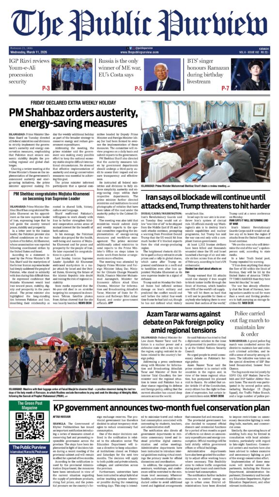 Front 11-03-2026 Karachi