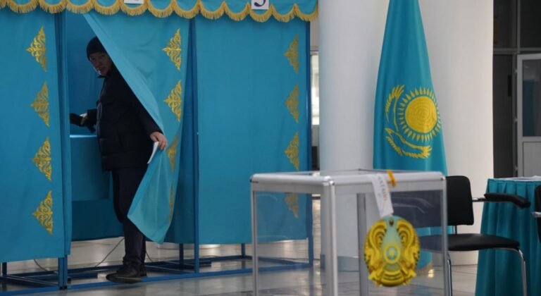 Kazakhstan citizens celebrating constitutional referendum as a milestone in national renewal and political transformation.