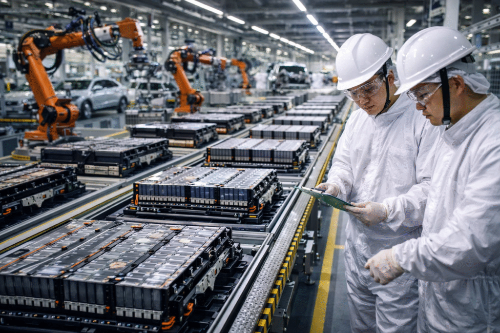 CATL, BYD extend lead in global EV battery market as Chinese manufacturers gain share CATL and BYD electric vehicle batteries displayed at an auto exhibition highlighting growth in the global EV battery market.