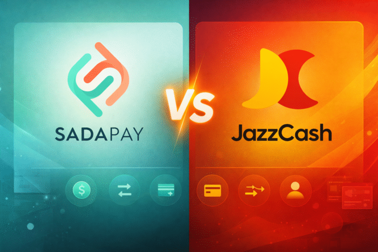 SadaPay vs JazzCash comparison in Pakistan digital wallet apps