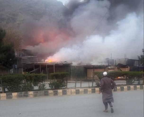 Fire at Torkham market destroys over 150 shops; questions raised over cause of blaze