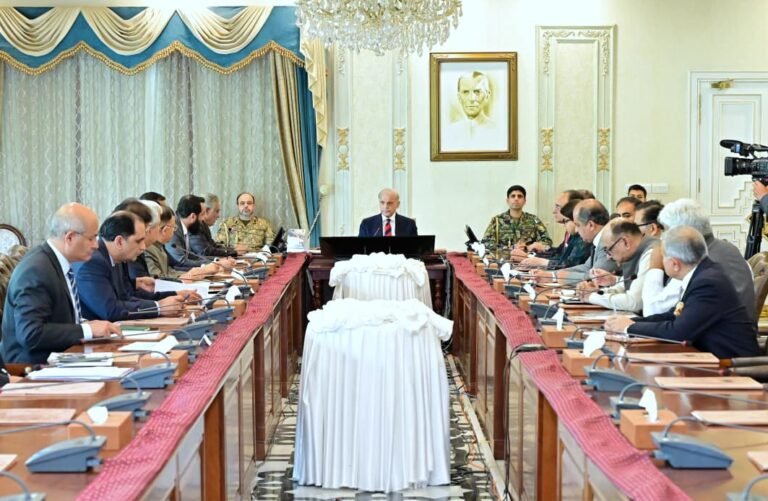 Prime Minister Shehbaz Sharif chairs a meeting announcing Friday as an additional weekly holiday under austerity measures.