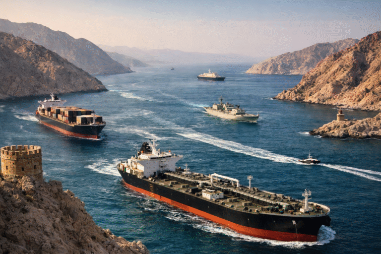 Iran Oman Strait of Hormuz shipping route agreement amid regional tensions and global energy concerns.