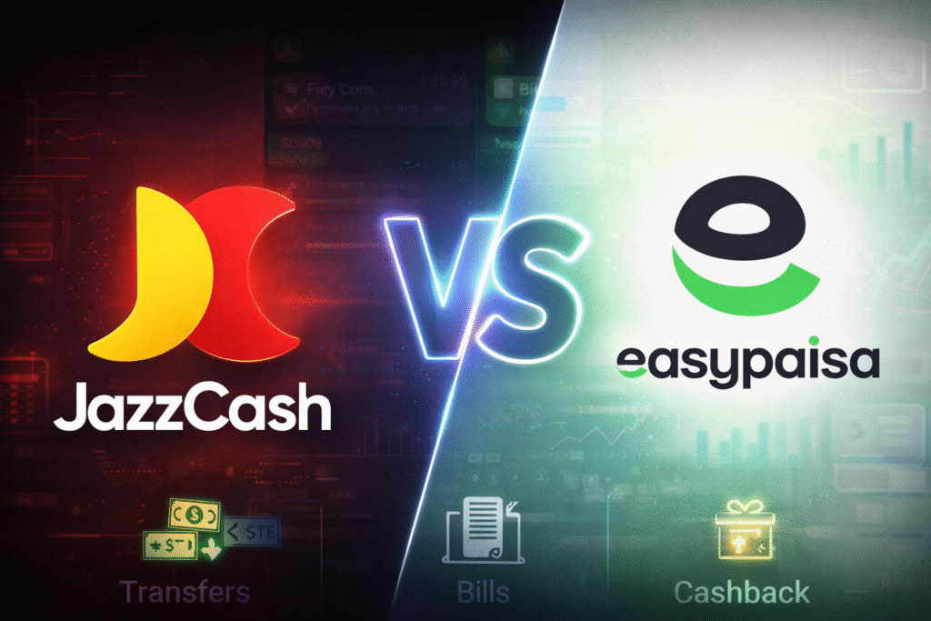 JazzCash vs Easypaisa: which mobile wallet works better for users in Pakistan? Comparison of JazzCash vs Easypaisa mobile wallets in Pakistan showing features and user options
