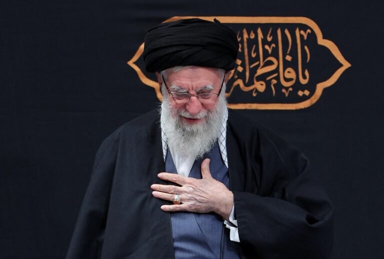 Rubble in Tehran after Iran confirms Ayatollah Ali Khamenei killed in US-Israel strike.