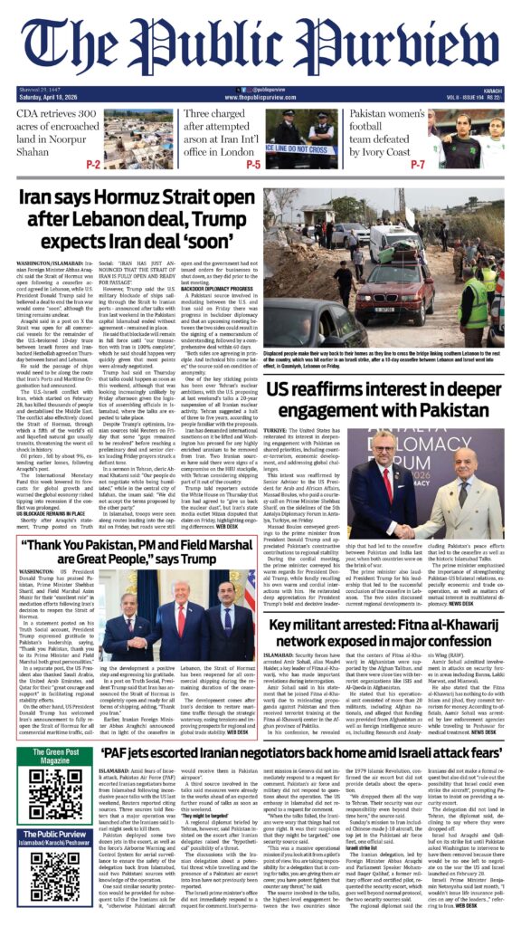 Front 18-04-2026 Karachi