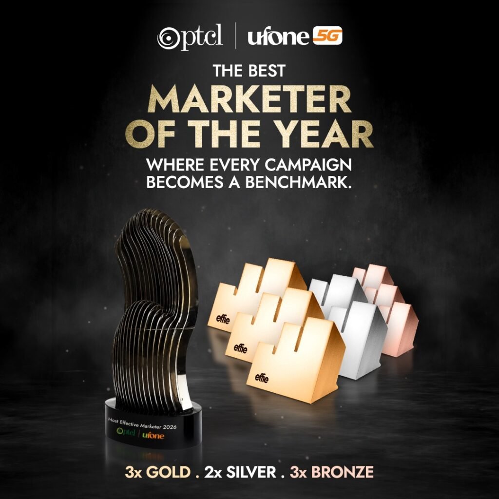 PTCL, Ufone Named ‘Effective Marketer of the Year’ at Effie Awards Pakistan 2026 PTCL, Ufone Named ‘Effective Marketer of the Year’ at Effie Awards Pakistan 2026