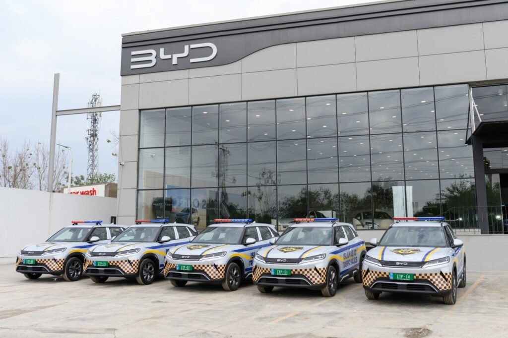 Islamabad Police becomes first federal department to adopt BYD electric vehicle fleet Islamabad Police adopts BYD electric vehicle fleet for patrol operations in Pakistan.